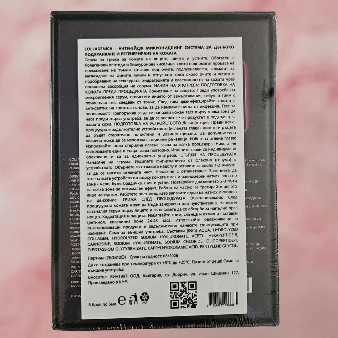 Collagenica – Анти-Ейдж микронидлинг система за дълбоко подхранване и регенериране на кожата